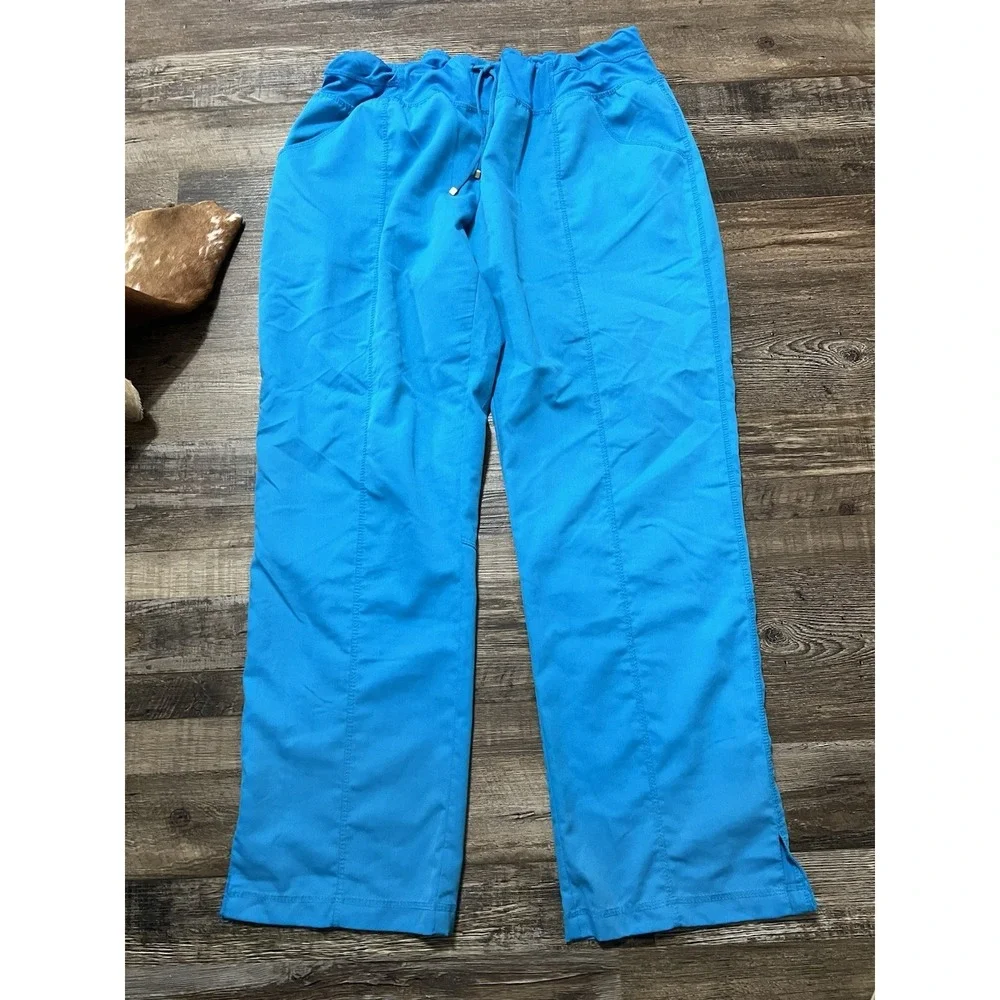 Grey's Anatomy Scrub‎ Pants XL Blue Elastic Drawstring Waist Pockets